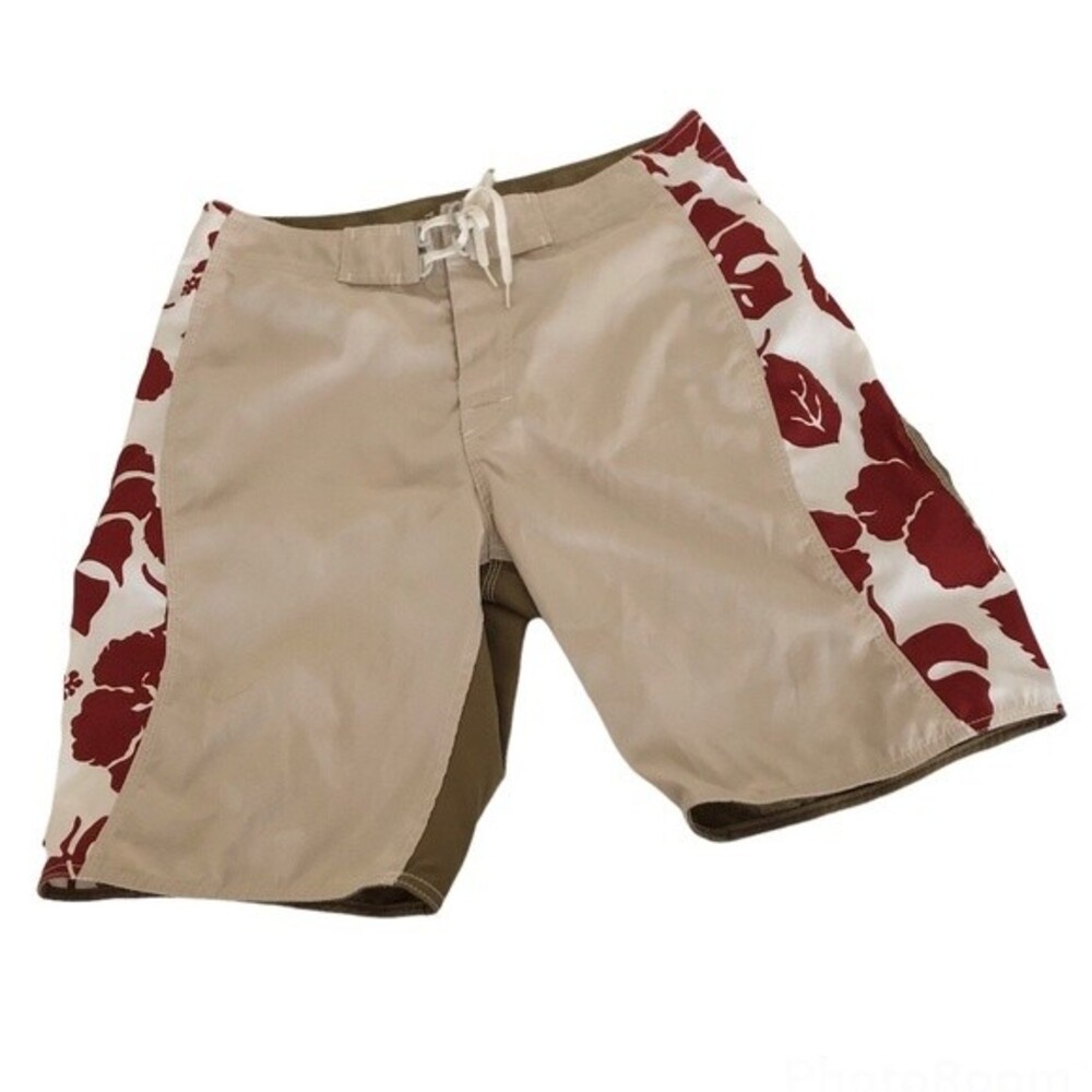 AMERICAN EAGLE Beige Board Shorts Surf Shorts Swim Trunks Mens Size 34 - Picture 3 of 11